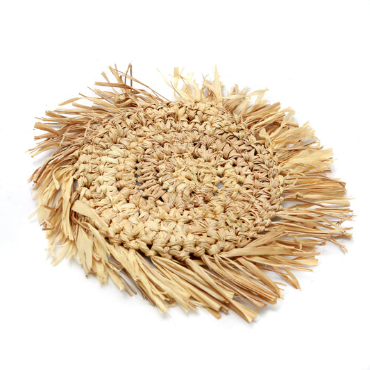 Bazar Bizar De Fringe Raffia Onderzetter - Naturel