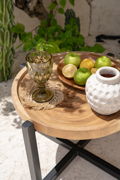 Bazar Bizar De Fringe Raffia Onderzetter - Naturel