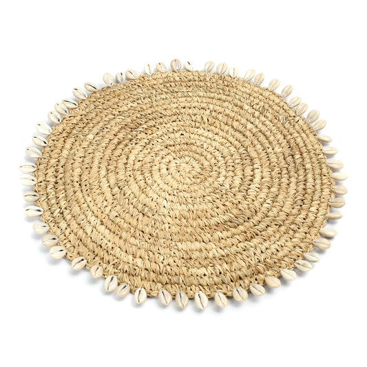 Bazar Bizar De Raffia Shell Placemat - Naturel