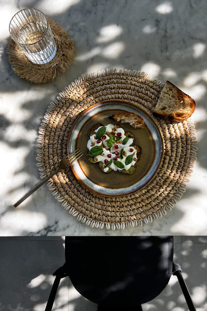 Bazar Bizar De Raffia Shell Placemat - Naturel