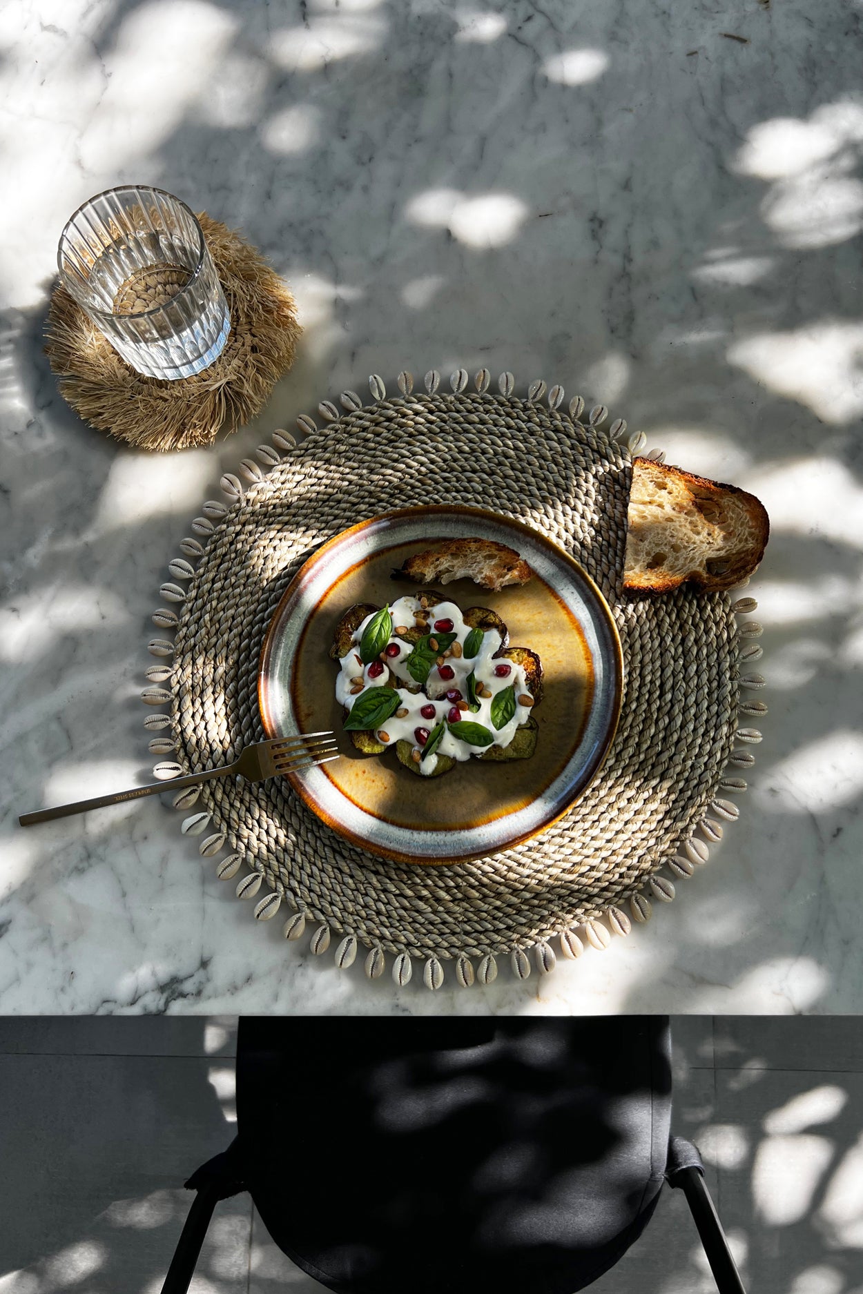 Bazar Bizar De Seagrass Shell Placemat - Naturel