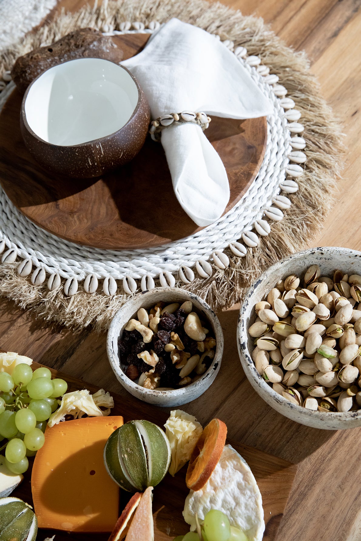 Bazar Bizar De Seagrass Shell Placemat - Wit
