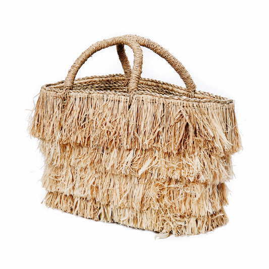 De Raffia Bahamas Mand - Naturel