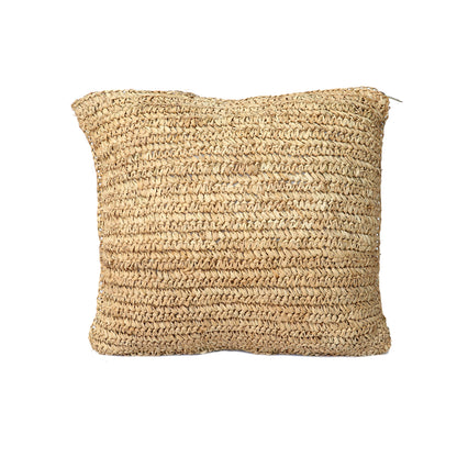 Bazar Bizar De Raffia Flores Kussenhoes - Naturel - 40x40