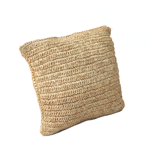 Bazar Bizar De Raffia Flores Kussenhoes - Naturel - 40x40