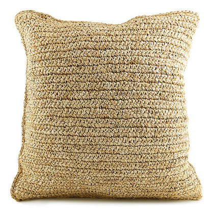 Bazar Bizar De Raffia Flores Kussenhoes - Naturel - 40x40