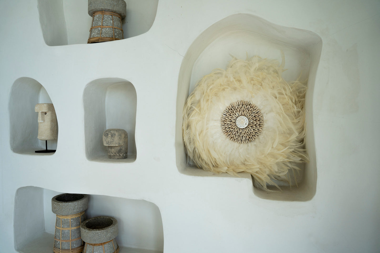 Bazar Bizar De Coastal Juju Muurdecoratie - Wit - L