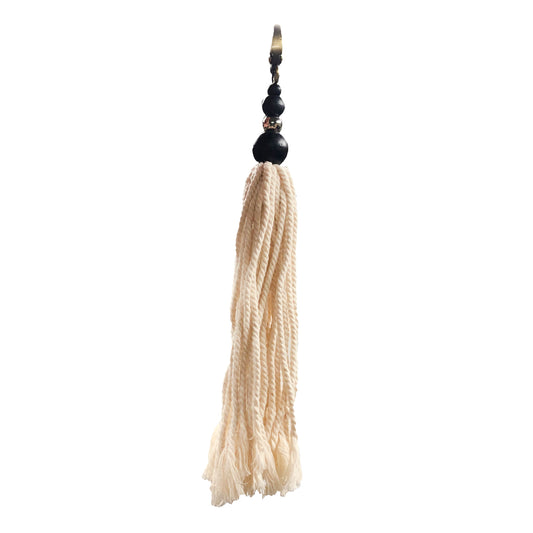 Bazar Bizar De Cotton Wood Sleutelhanger - Naturel Zwart