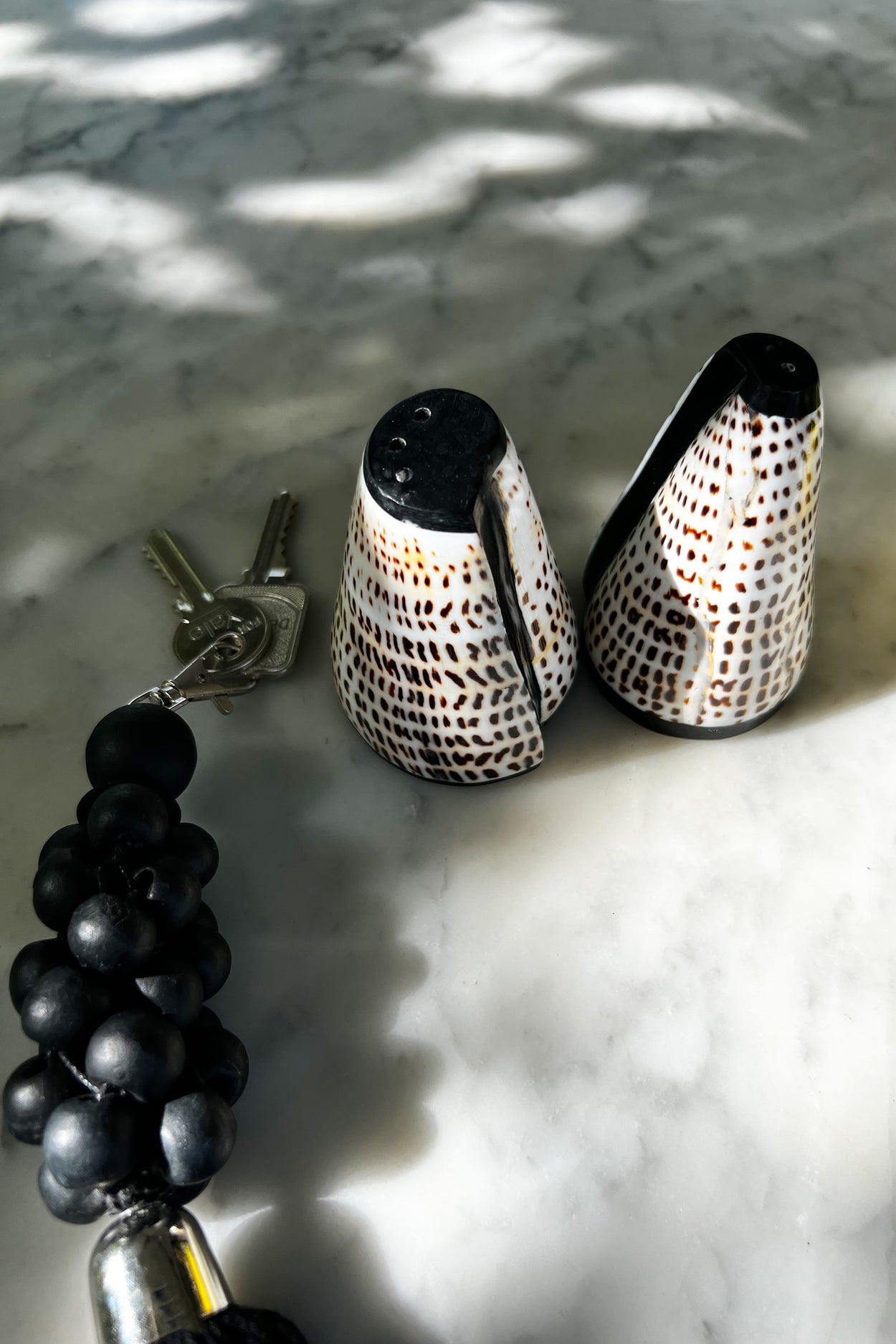 Bazar Bizar De Wooden Beads Sleutelhanger - Zwart