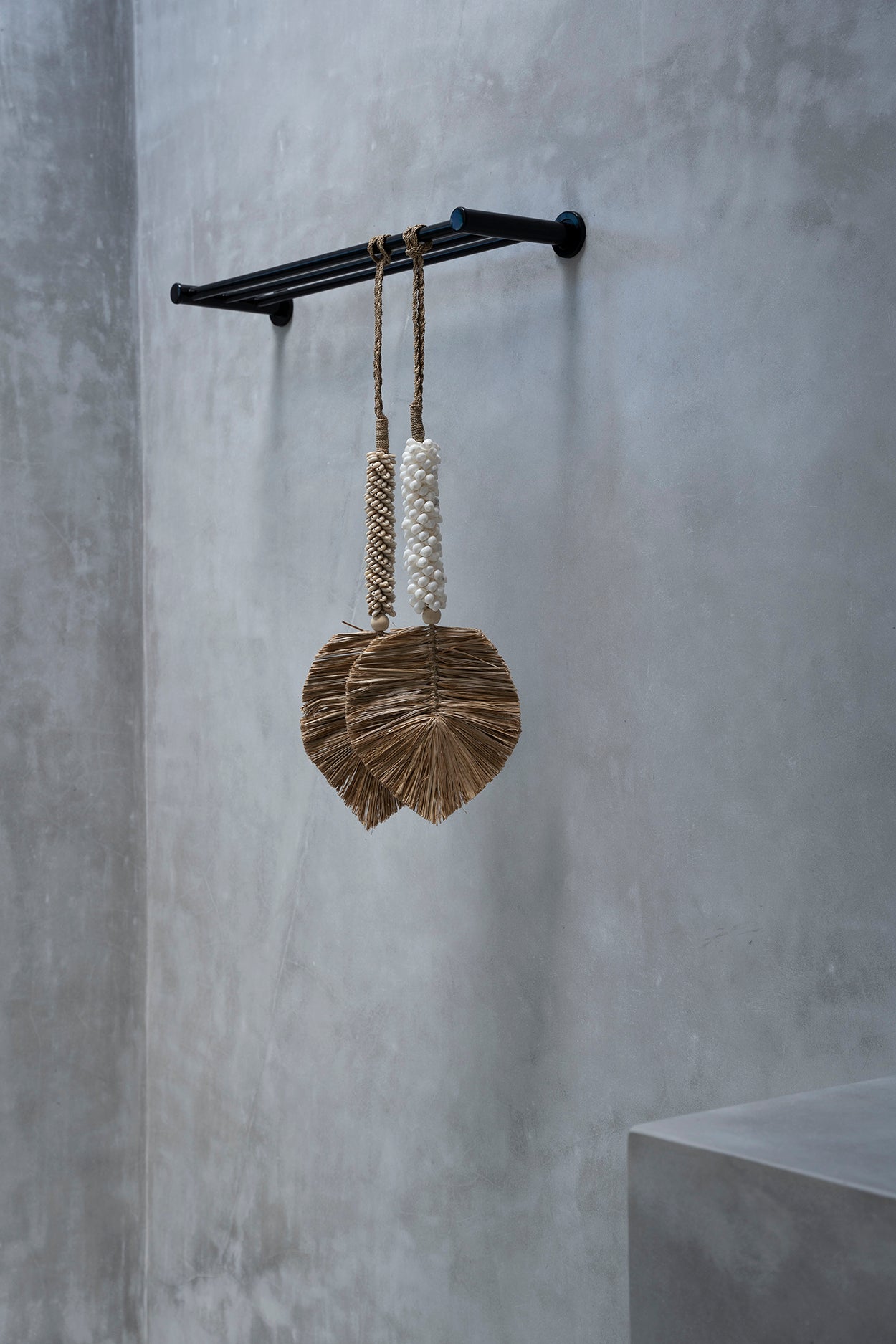 Bazar Bizar De Raffia & Schelpen Hangdecoratie - Crème Naturel