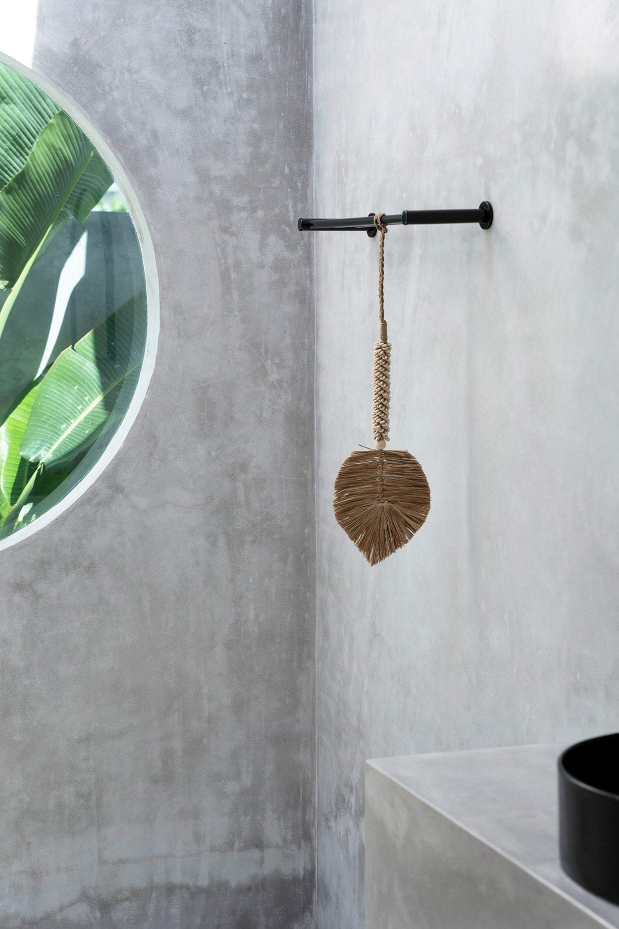 Bazar Bizar De Raffia & Schelpen Hangdecoratie - Crème Naturel
