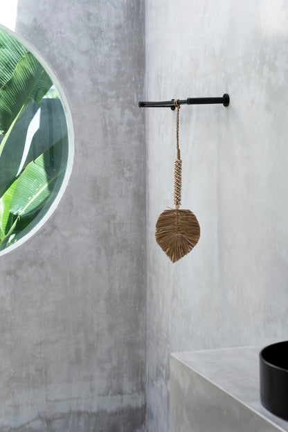 Bazar Bizar De Raffia & Schelpen Hangdecoratie - Crème Naturel