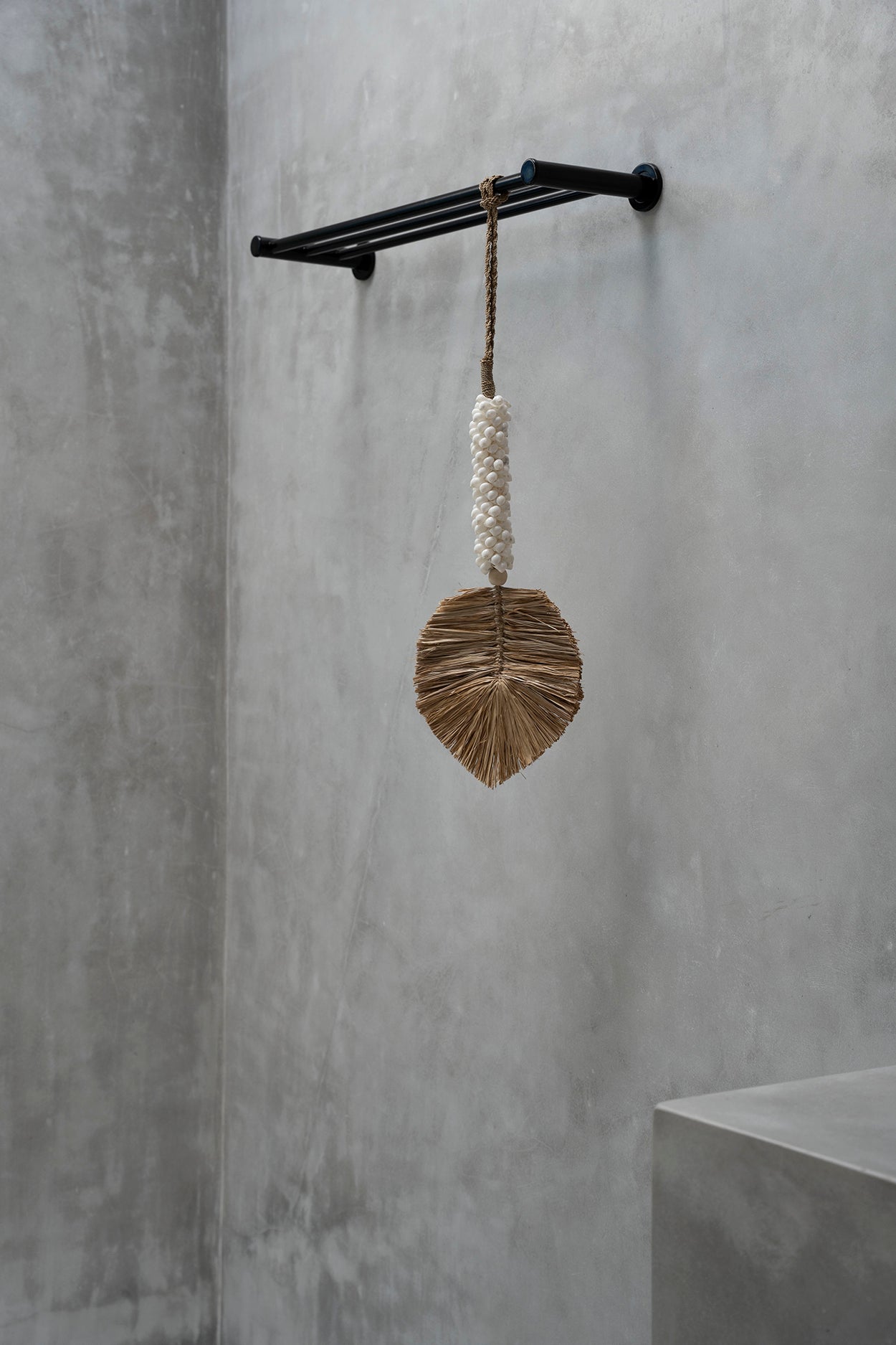 Bazar Bizar De Raffia & Schelpen Hangdecoratie - Wit Naturel