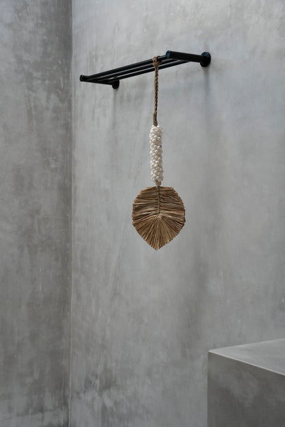 Bazar Bizar De Raffia & Schelpen Hangdecoratie - Wit Naturel