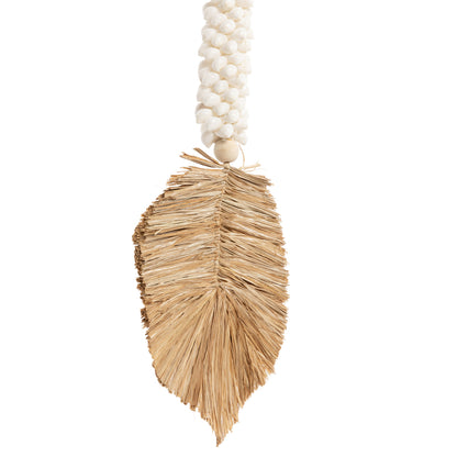 Bazar Bizar De Raffia & Schelpen Hangdecoratie - Wit Naturel