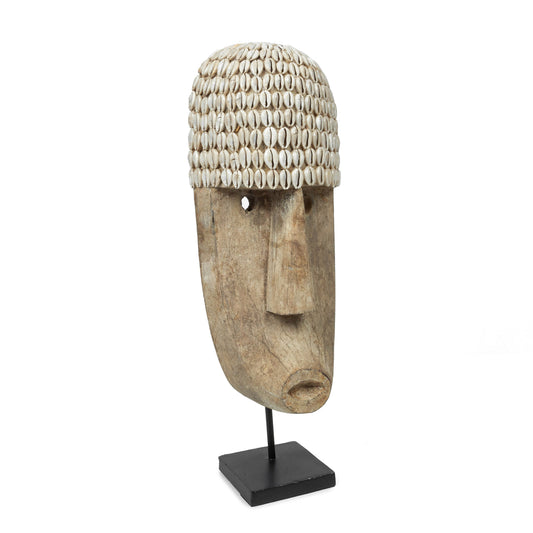 Bazar Bizar Het Cowrie Masker on Stand - Large