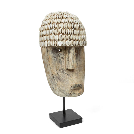 Bazar Bizar Het Cowrie Masker on Stand - Medium