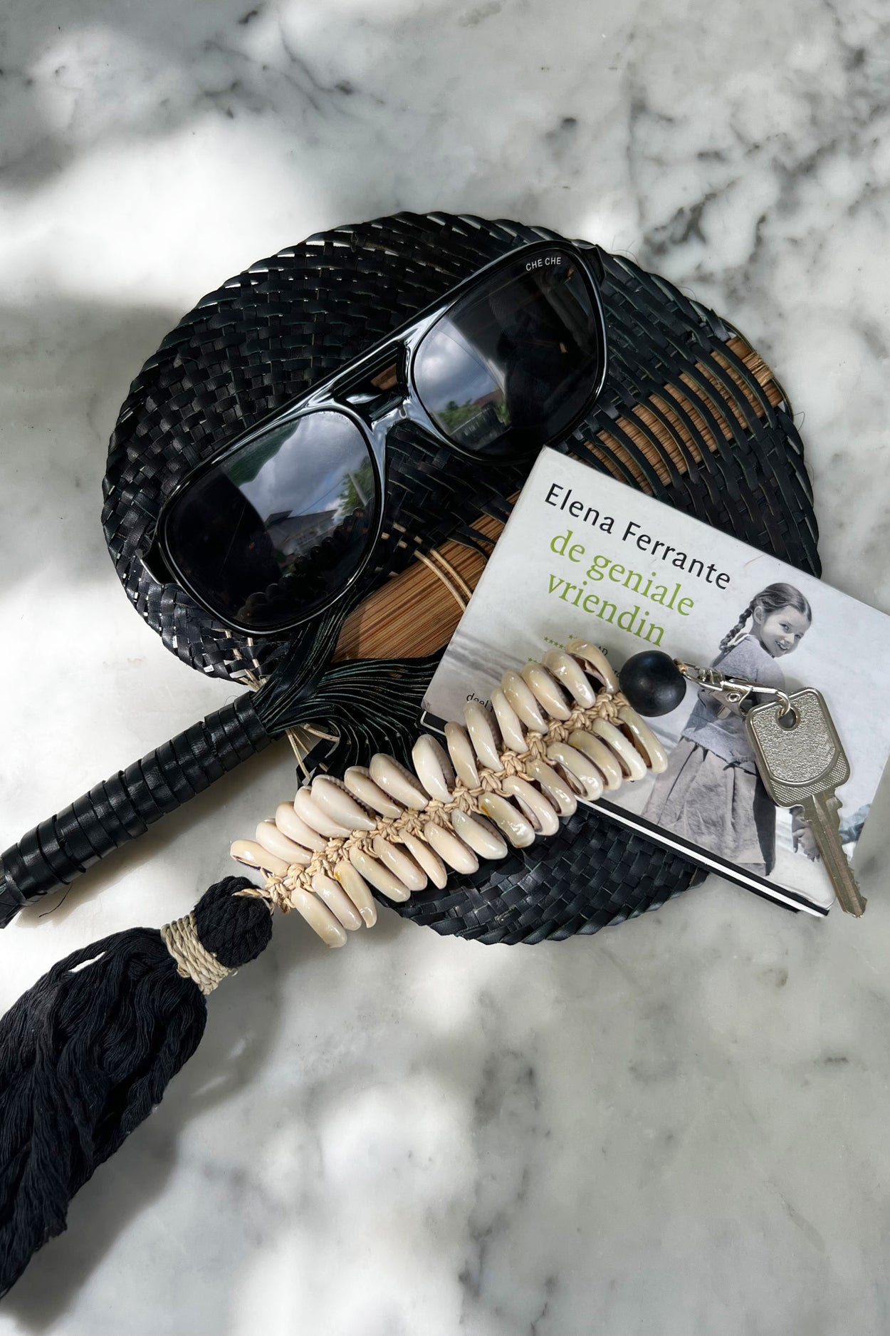 Bazar Bizar De Macrame Fishbone Sleutelhanger - Zwart