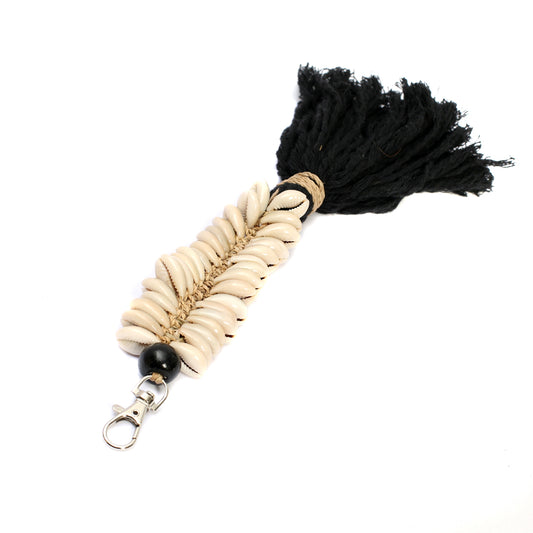 Bazar Bizar De Macrame Fishbone Sleutelhanger - Zwart