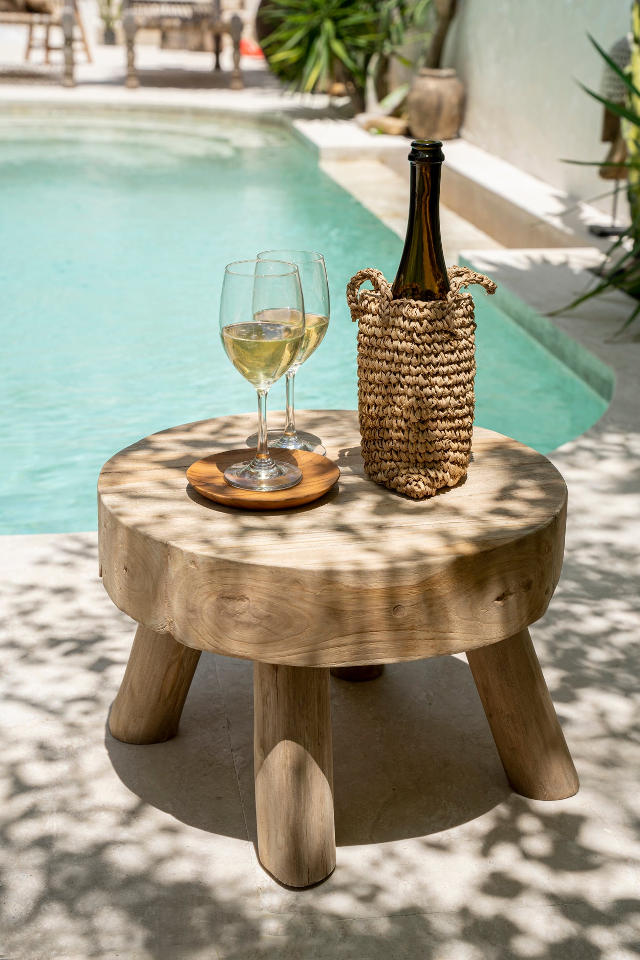 Bazar Bizar De Teak Root Rond Bord - XS