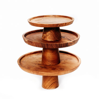Bazar Bizar De Teak Root Taart Plateau - S
