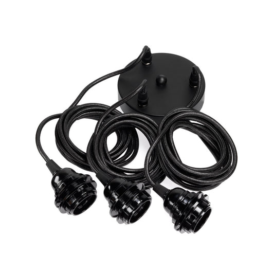 Bazar Bizar Lampfitting voor Plafond - Zwart - 3 Fittings