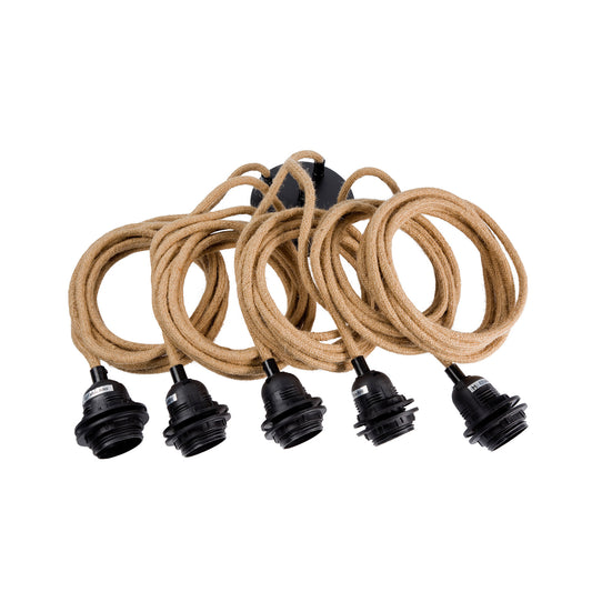 Bazar Bizar Lampfitting voor Plafond - Naturel - 5 Fittings