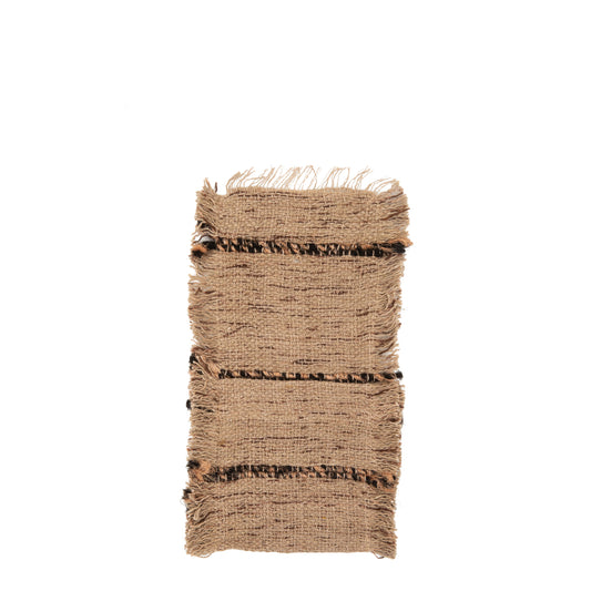 Bazar Bizar Het Oh My Gee Bestekzakje - Beige Zwart - Set van 4