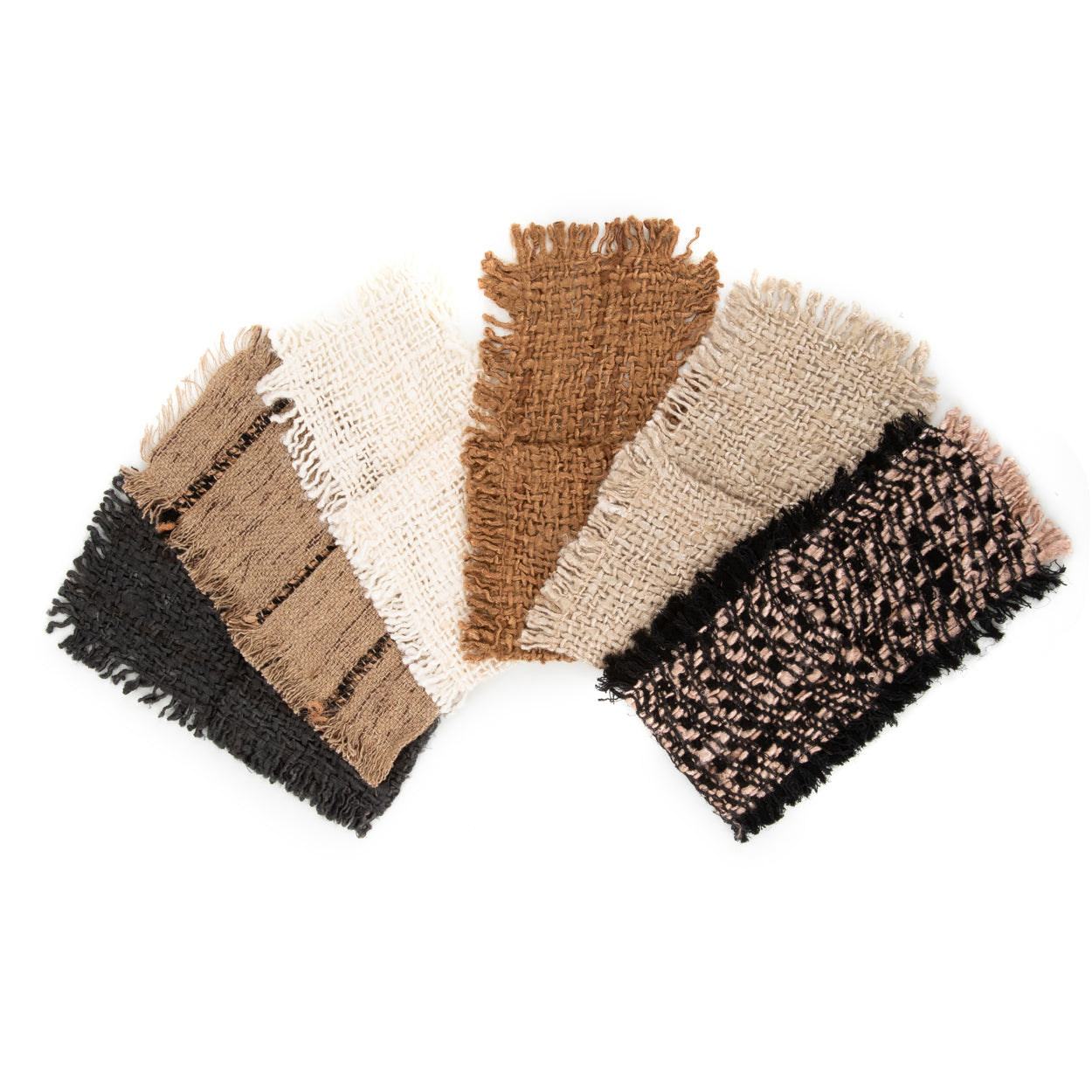 Bazar Bizar Het Oh My Gee Bestekzakje - Beige Zwart - Set van 4