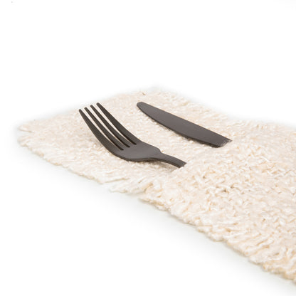 Bazar Bizar Het Oh My Gee Bestekzakje - Creme - Set van 4