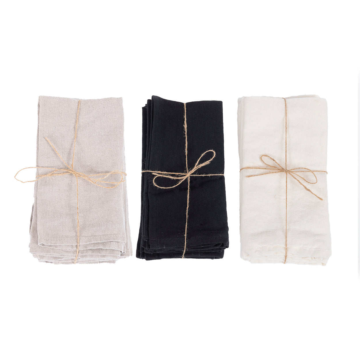 Bazar Bizar  Linnen Servet - Beige - Set van 4