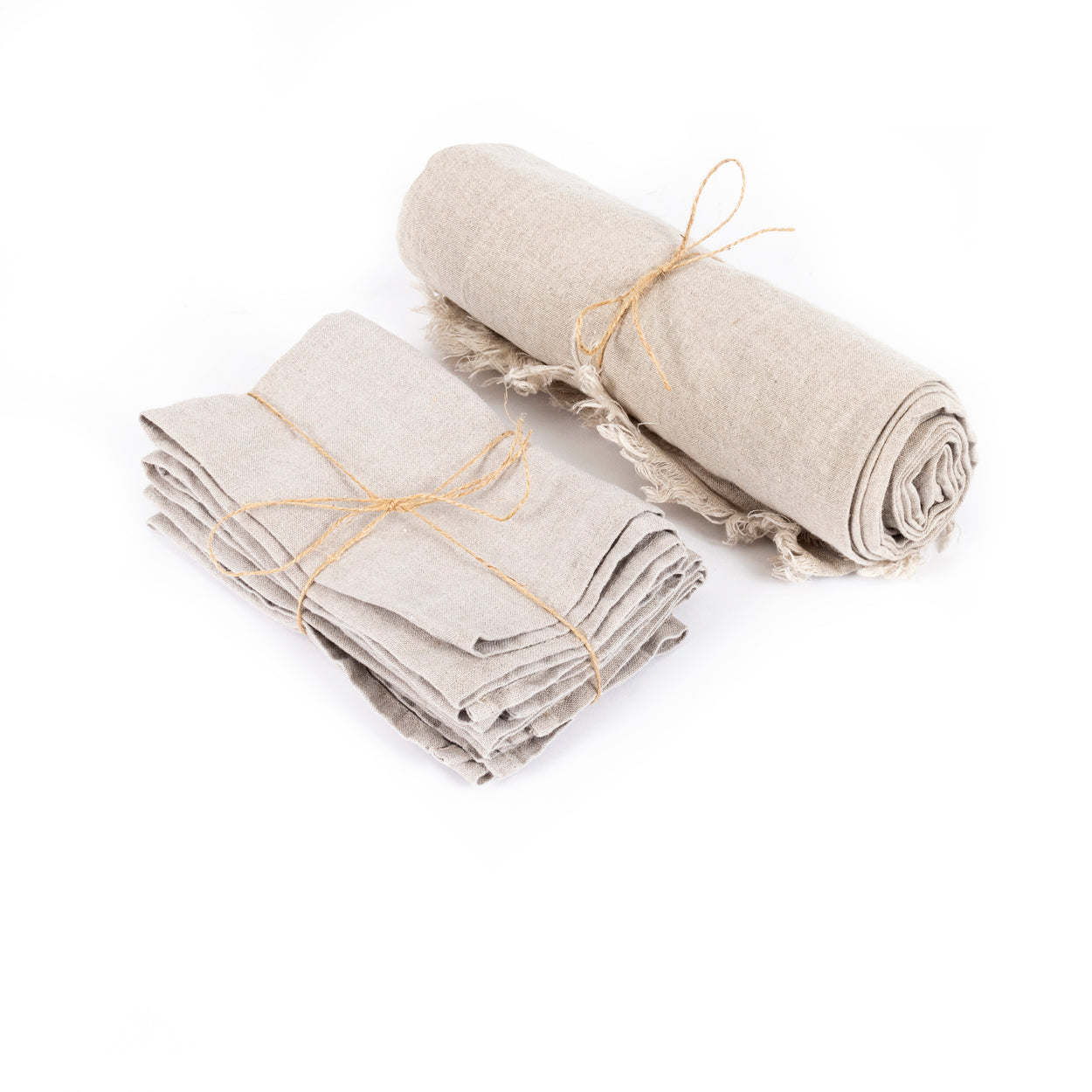 Bazar Bizar  Linnen Servet - Beige - Set van 4