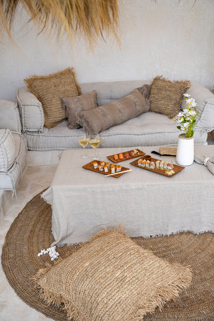 Bazar Bizar Het Linnen Tafelkleed - Beige - 150x250