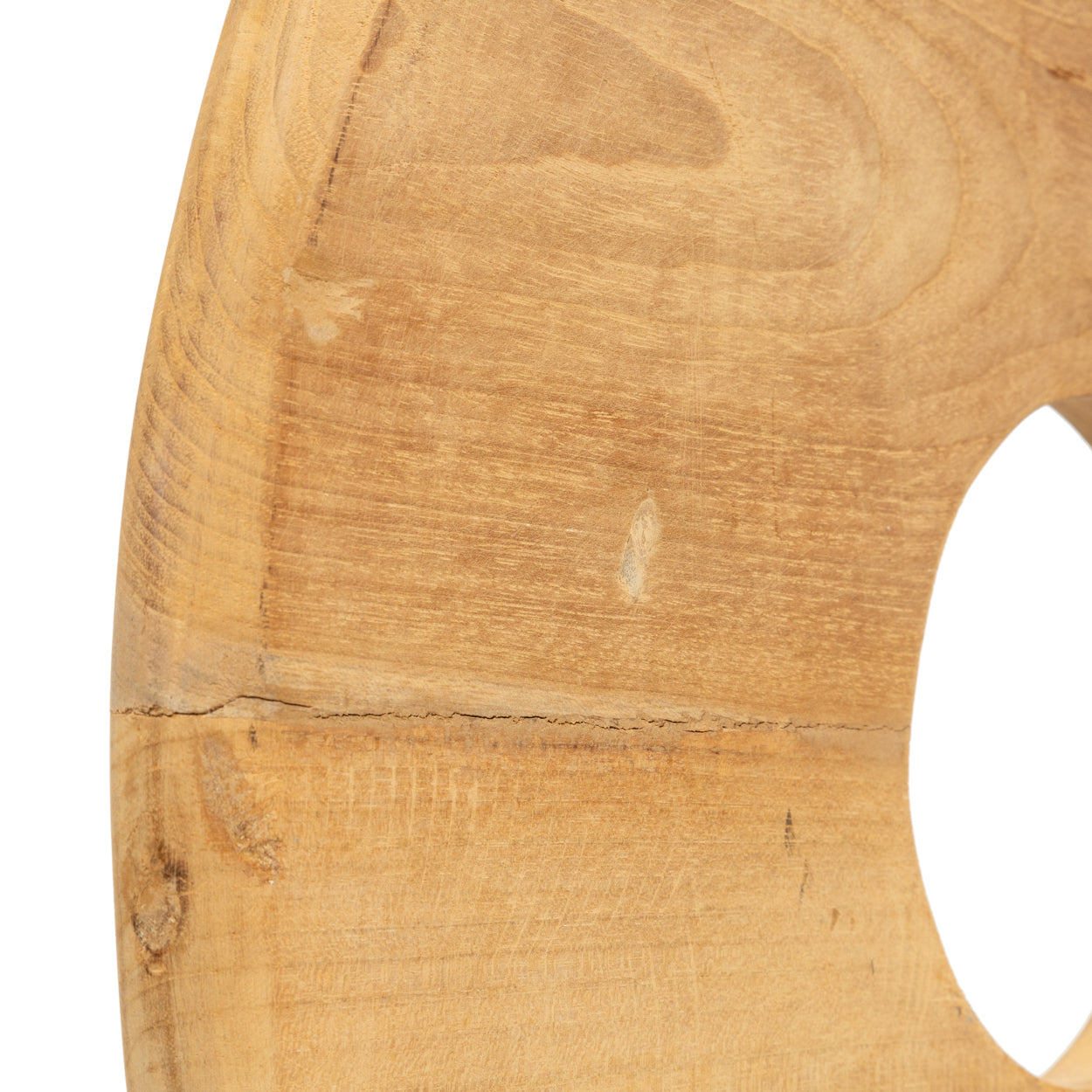 Bazar Bizar De Teak Disc op Stand - M