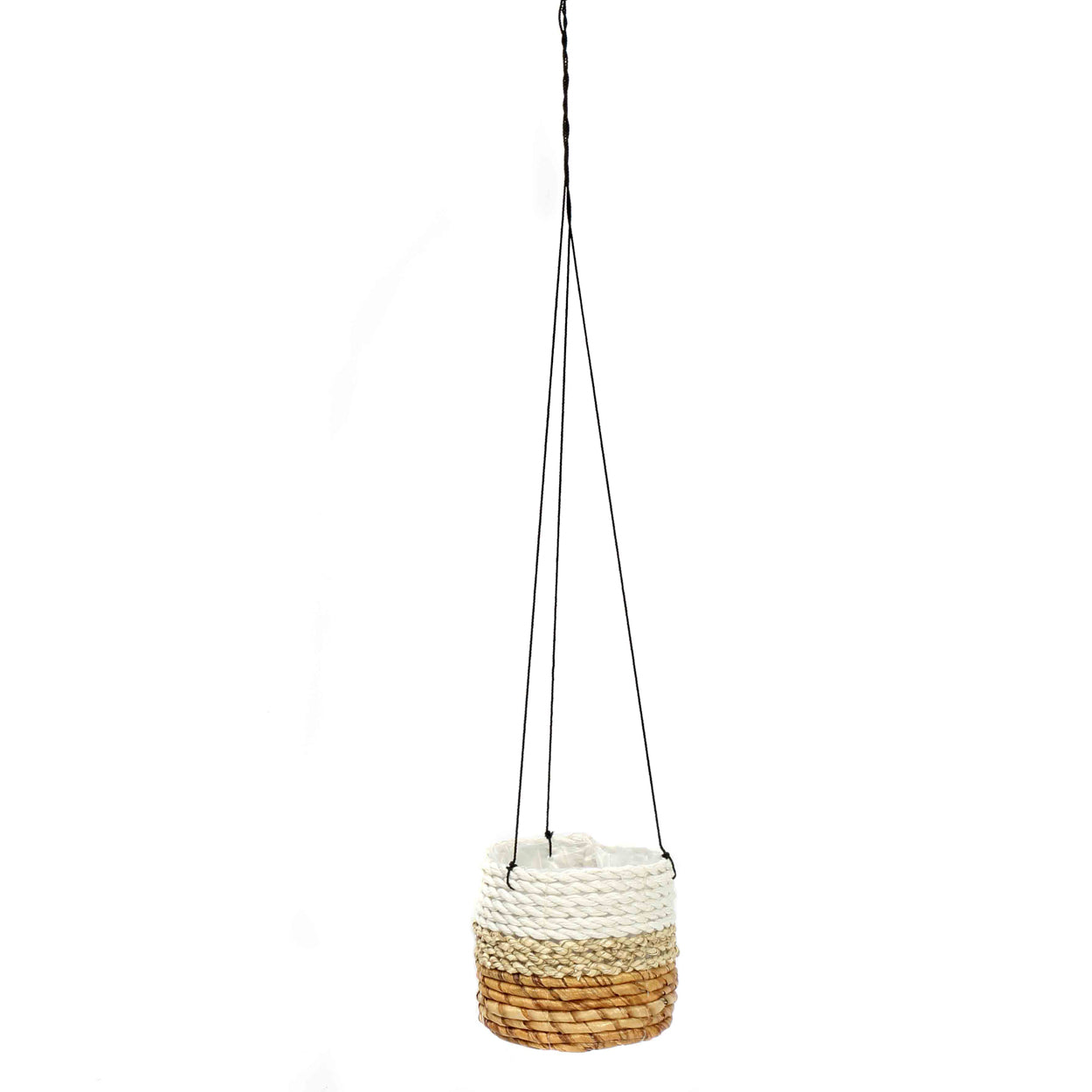Bazar Bizar - De Banana Leaf Planthanger - Naturel Wit