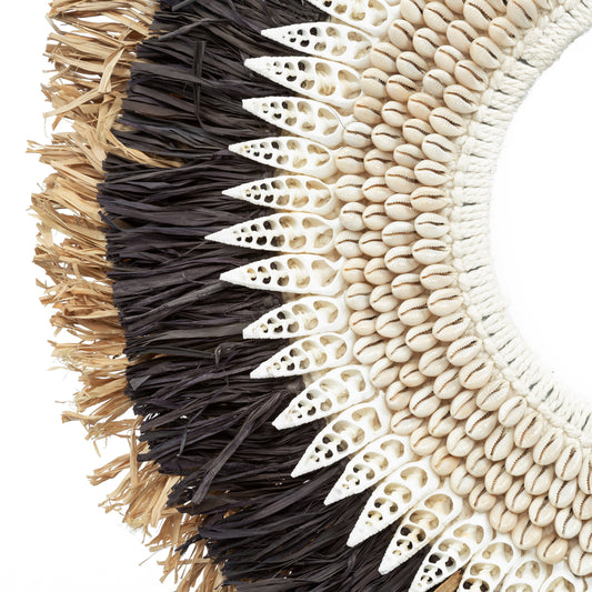 Bazar Bizar De Mojo Raffia op Stand - Decoratie - Zwart Naturel