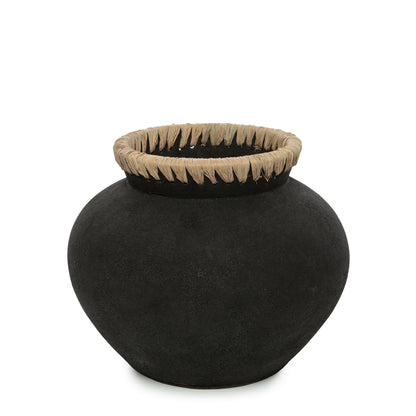 Bazar Bizar De Styly Vaas - Zwart Naturel - M