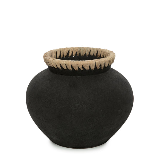Bazar Bizar De Styly Vaas - Zwart Naturel - M