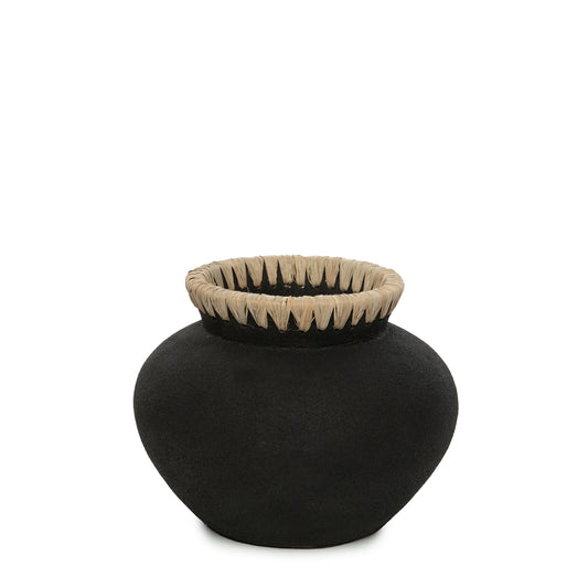 Bazar Bizar De Styly Vaas - Zwart Naturel - S