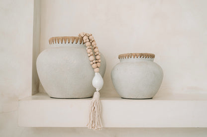 Bazar Bizar De Styly Vaas - Beton Naturel - M