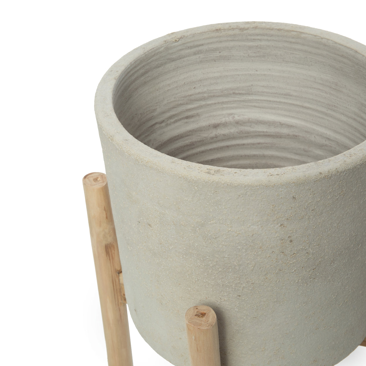 Bazar Bizar De Chalk Lage Plantenbak - Beton Naturel - S