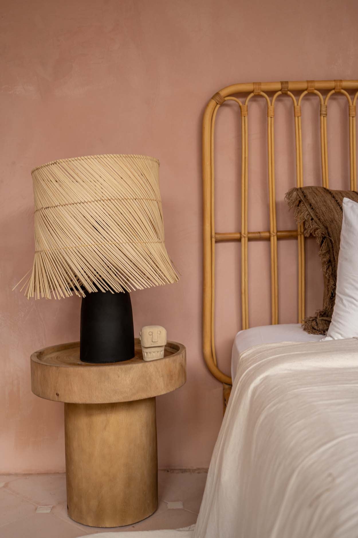 Bazar Bizar De Rattan Tafellamp - Zwart Naturel