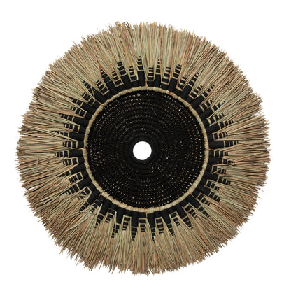 Bazar Bizar De Raffia Macrame Muurdecoratie - Naturel Zwart