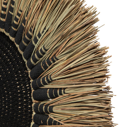 Bazar Bizar De Raffia Macrame Muurdecoratie - Naturel Zwart
