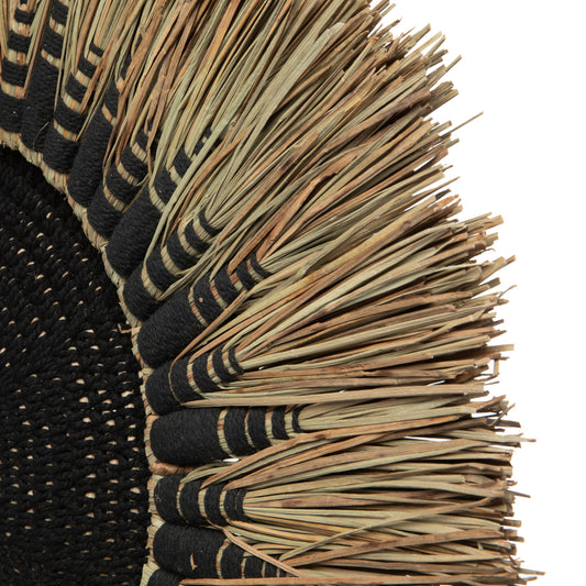 Bazar Bizar De Raffia Macrame Muurdecoratie - Naturel Zwart