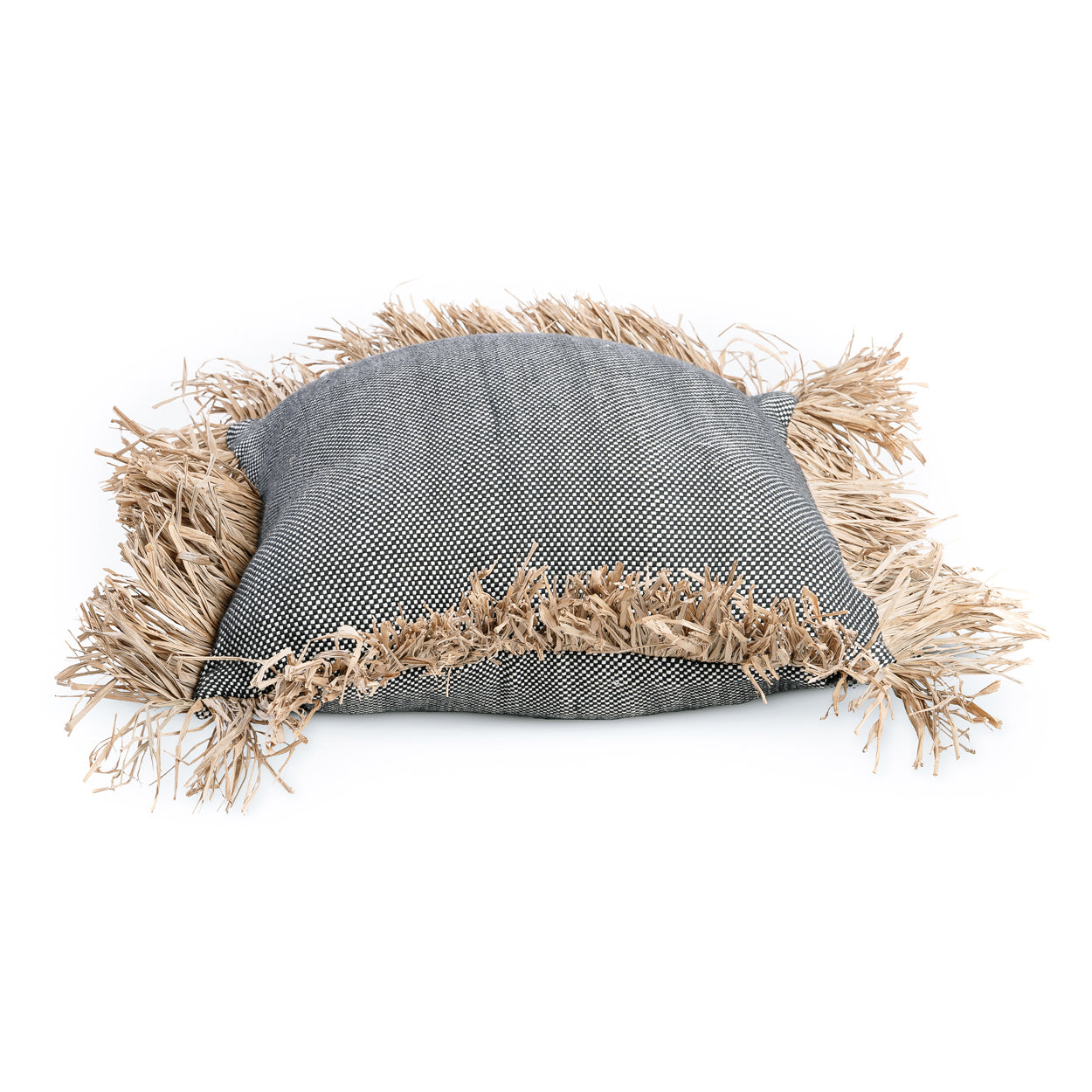 Bazar Bizar De Cotton Bonita Kussenhoes - Zwart Naturel - 40x40