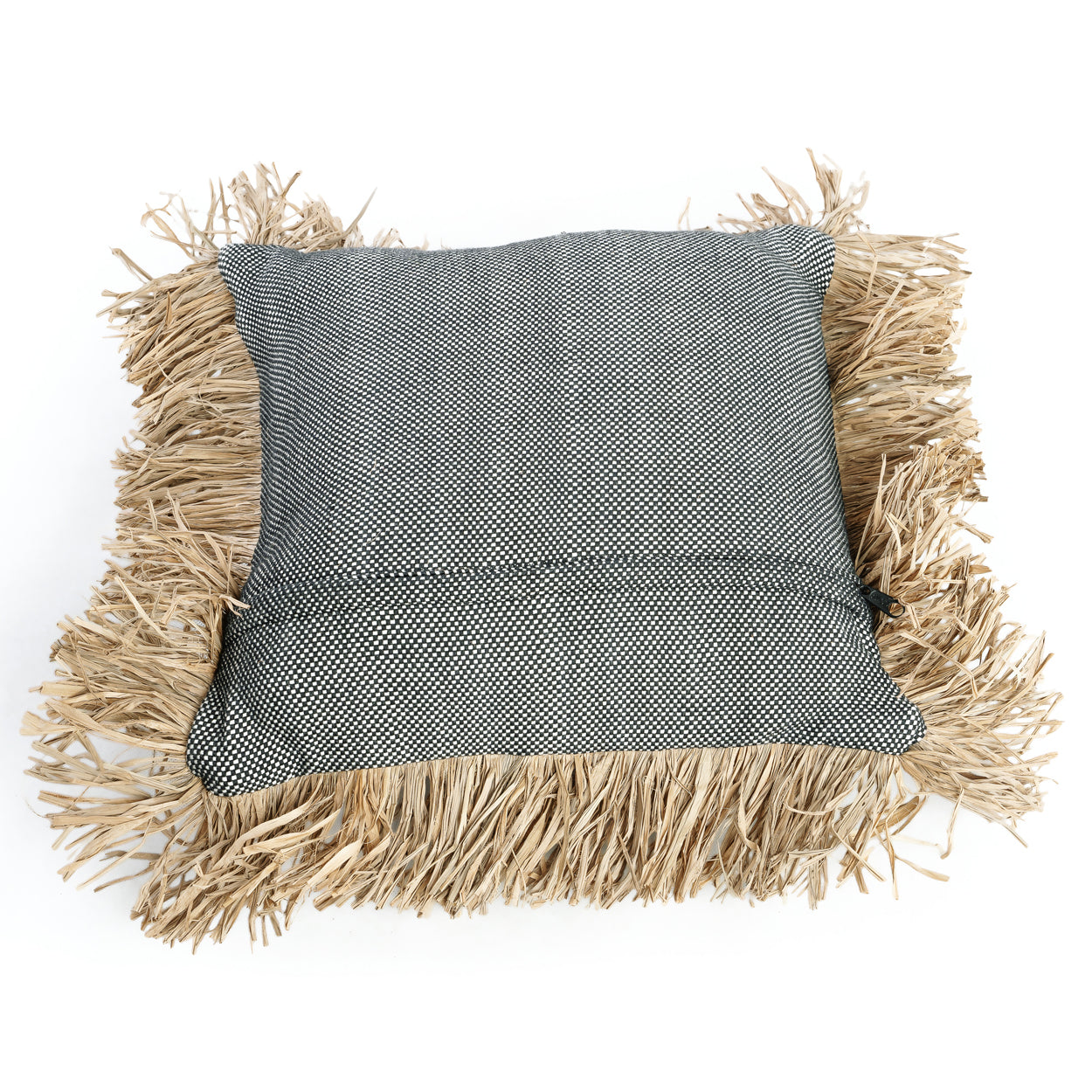 Bazar Bizar De Cotton Bonita Kussenhoes - Zwart Naturel - 40x40