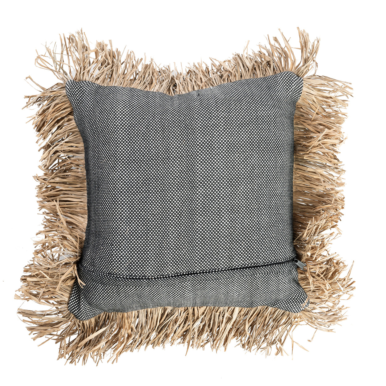 Bazar Bizar De Cotton Bonita Kussenhoes - Zwart Naturel - 40x40