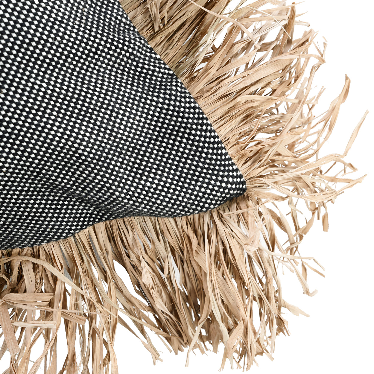 Bazar Bizar De Cotton Bonita Kussenhoes - Zwart Naturel - 60x60