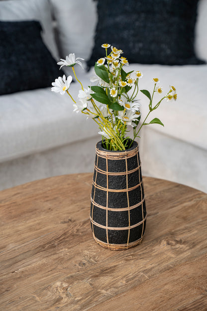 Bazar Bizar De Cutie Vaas - Zwart Naturel - L